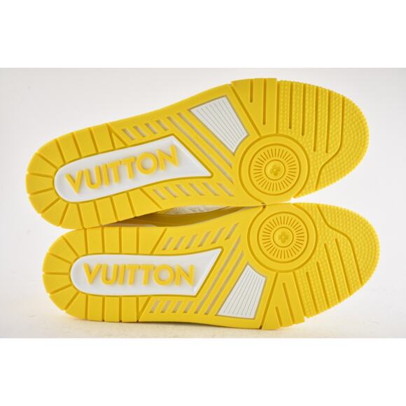 Louis Vuitton Yellow White Empreinte Leather Low Trainer Sneaker UK 9 US 10 11 - Picture 13 of 13